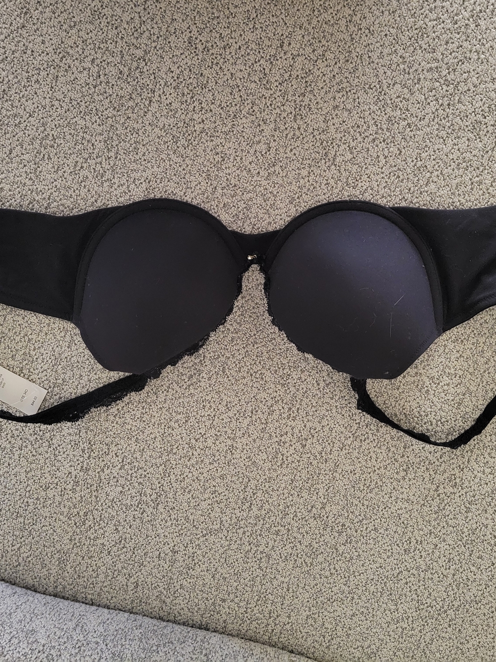Soma Black T-shirt bra with Lace Trim